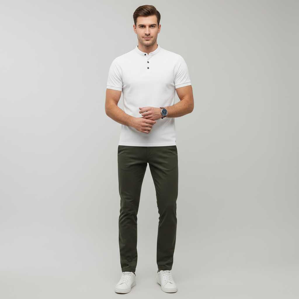 Men's Casual Polo Shirt | Classic Fit Cotton Blend Polo