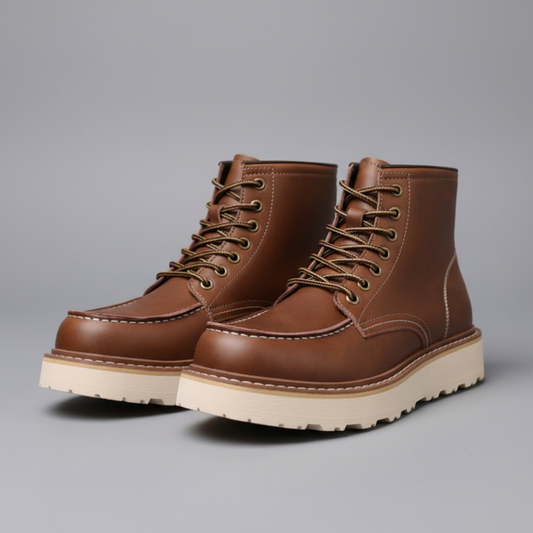 Men's Lace-Up Ankle Boots | Durable Leather Footwear