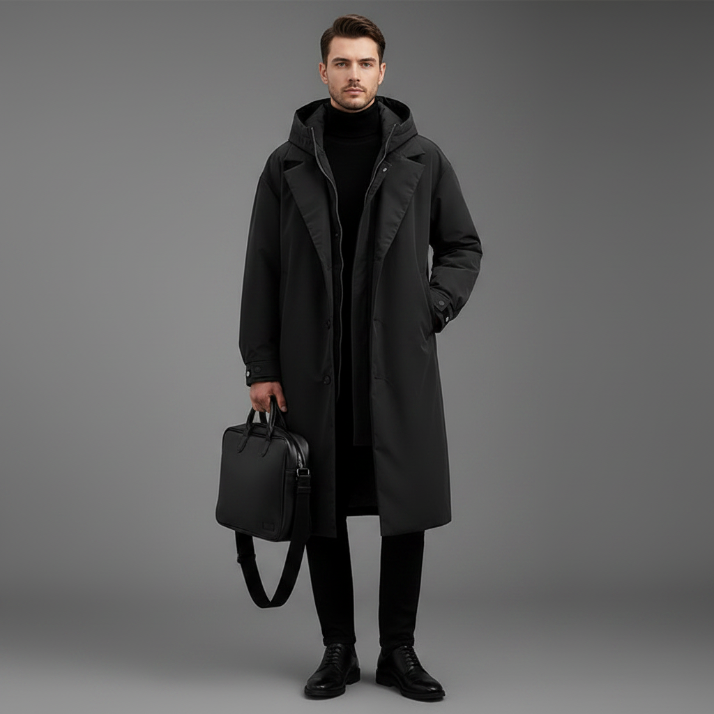 Men's Long Waterproof Puffer Coat | Stylish Winter Outerwear