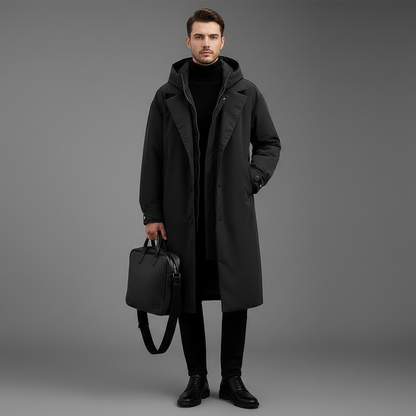 Men's Long Waterproof Puffer Coat | Stylish Winter Outerwear