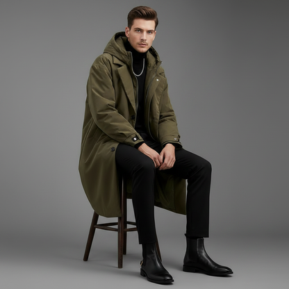 Men's Long Waterproof Puffer Coat | Stylish Winter Outerwear