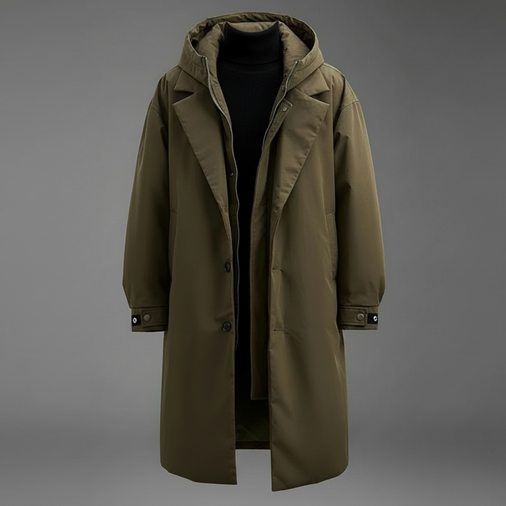 Men's Long Waterproof Puffer Coat | Stylish Winter Outerwear