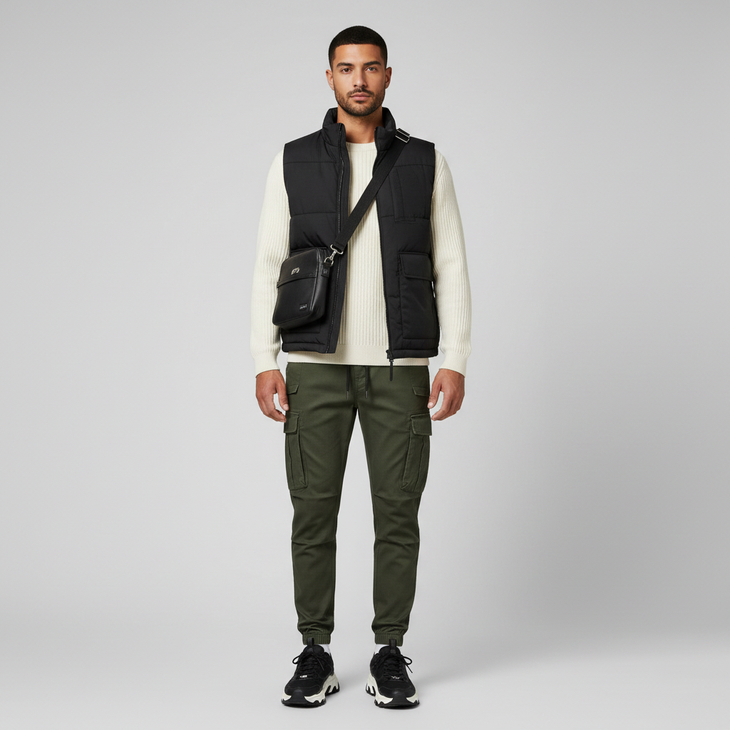 Men's Tactical Cargo Pants | Black Cargo Trousers for Outdoor Use