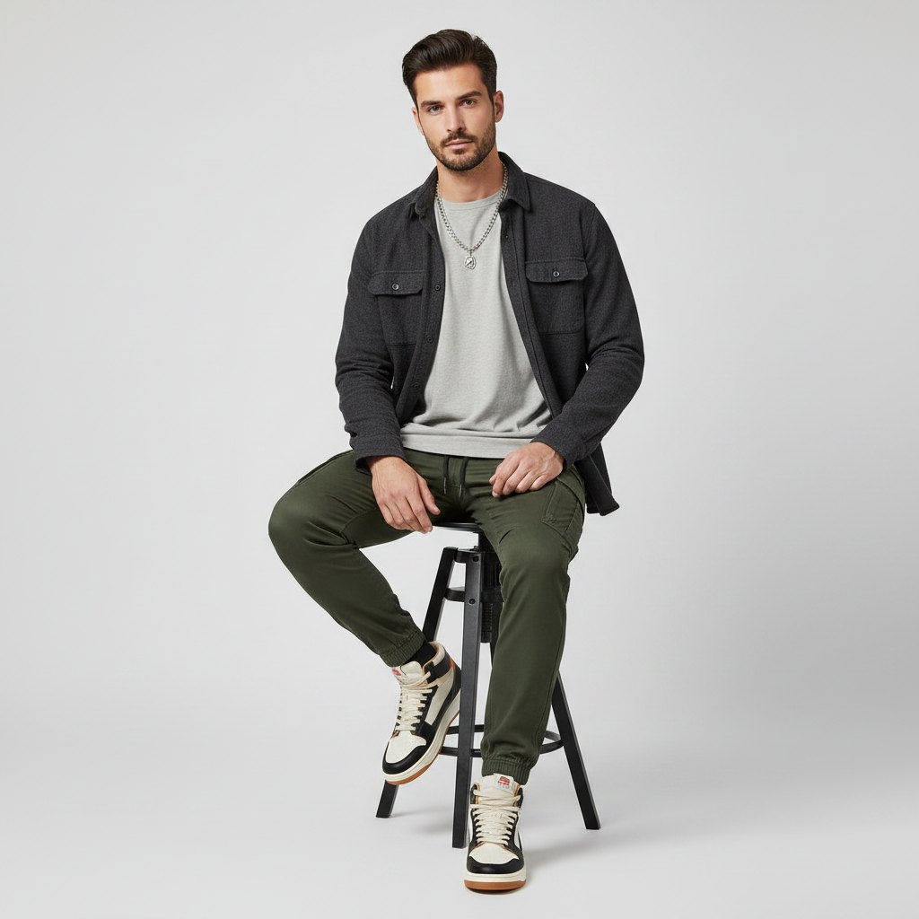 Men's Tactical Cargo Pants | Black Cargo Trousers for Outdoor Use