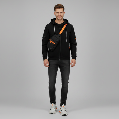 Men's Utility Zip-Up Hoodie | Casual Sweatshirt for Men