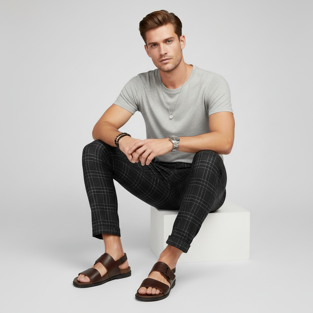 Sasha Checked Chino Pants | Men's Pants